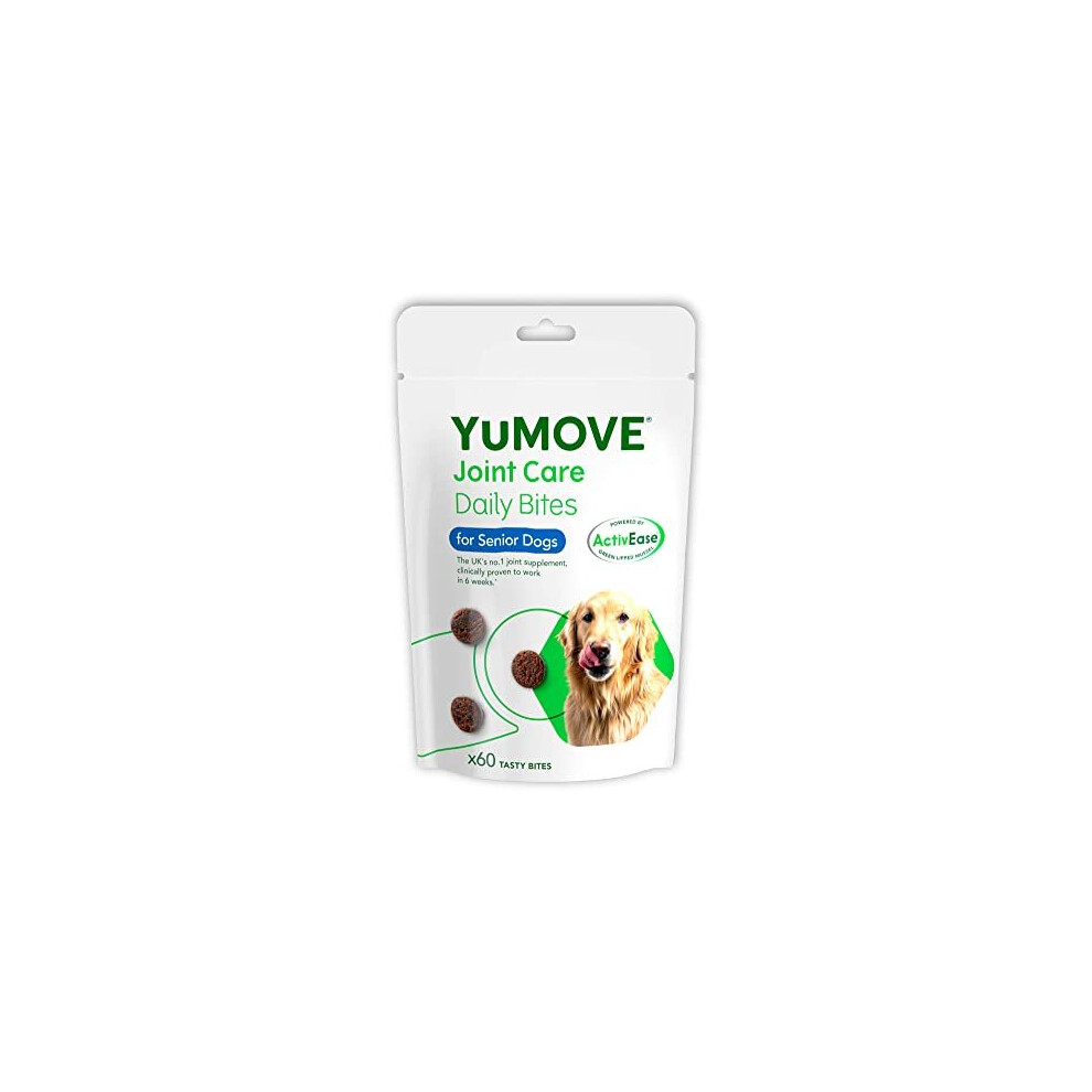 Yumove Lintbells Daily Bites For Senior Dogs | Joint Supplement For Older, Stiff Dogs, With Glucosamine, Chondroitin, Lipped Mussel | Aged 9+ | Green