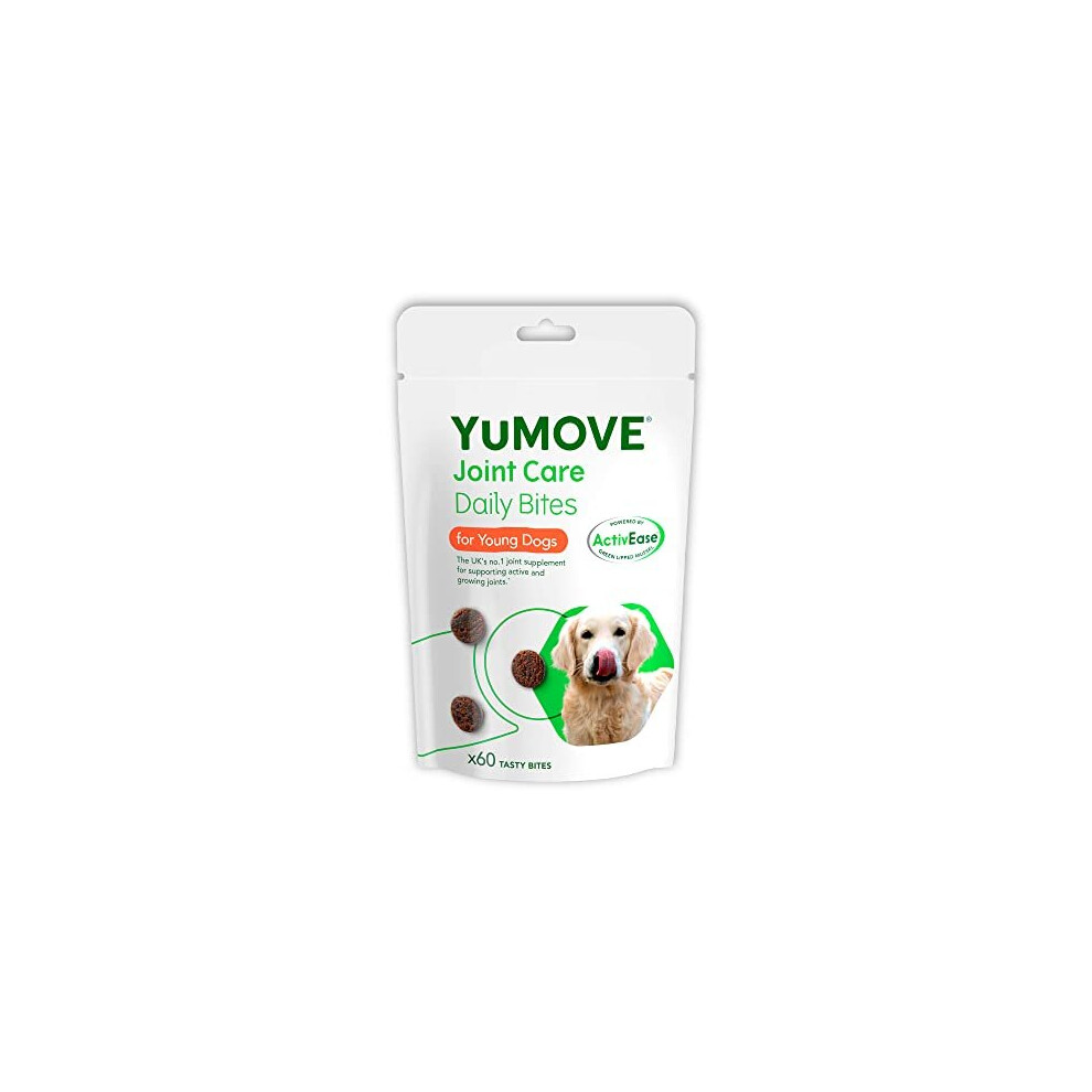 Lintbells YuMOVE Daily Bites For Young Dogs | Joint Supplement for Dogs to Support Active and Growing Joints for Dogs Aged Under 6 Years | 60 Chews