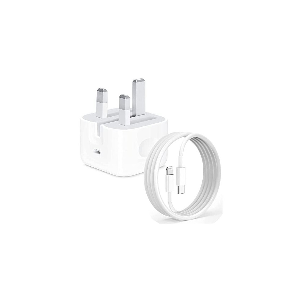 【Apple MFi Certified】iPhone 20W Fast Charger, USB C Wall Fast Charger with 2m USB C to Lightning Cable Compatible with iPhone 14/14 Pro/14 Pro