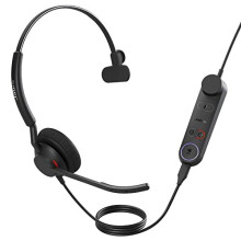 Jabra Engage 50 II Wired Mono Headset with Link Call Control, Noise-Cancelling 3-Mic Technology, Ultra-Lightweight Design and USB-A Cable - MS Teams