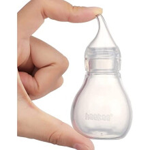 haakaa Silicone Nasal Aspirator Baby| Safe Baby Nose Cleaner| Easy-Squeeze Nose & Ear Bulb Syringe, Baby Nose unblocker, 0m+ Newborn,Toddler