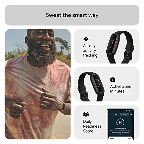 Fitbit Inspire 3, Schwarz/Midnight Zen 2