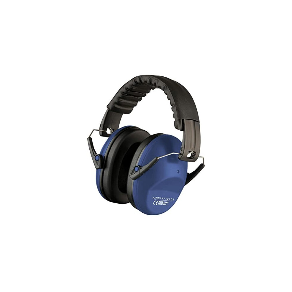 Vanderfields Ear Defenders Adults - 26dB SNR - Marine Blue - Protection Passive Noise Cancelling Headphones - Safety Earmuffs Ear Protectors - Hearing