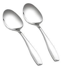 Gitany 6-Piece Stainless Steel Table Serving Spoons Set - Large, Durable Spoons for Parties, Buffets, Home & Catering