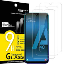 [3 Pack] NEW'C Designed for Samsung Galaxy A40 (SM-A405F) Screen Protector Tempered Glass, Case Friendly Anti Scratch Bubble Free Ultra Resistant