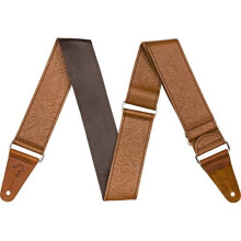 Fender Tooled Leather Strap - 2" Wide - Brown