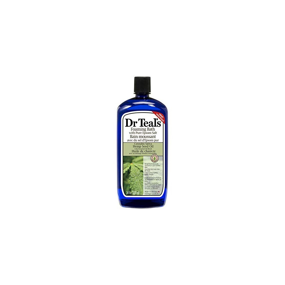 Dr Teal's Hemp Seed Oil Foaming Bath 1L, Clear