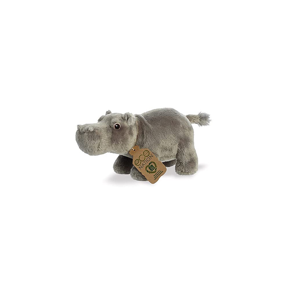 Aurora World Aurora, 35034, Eco Nation Hippopotamus, 10.5In, Soft Toy, Grey