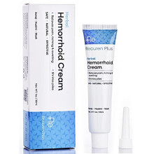 Recuren Plus Natural Herbal Hemorrhoid Cream with 4 Nozzles, Piles Treatment, Hemorrhoids Treatment, Shrinks Piles, Fast Relieves Itching, Bleeding,