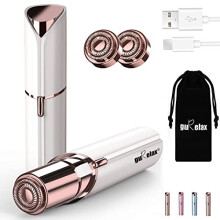 Womens Facial Hair Removal,Electric Face Razors for Women Rechargeable,The Best Hair Remover Device for Face Included 2 x Replacement Heads ,Painless