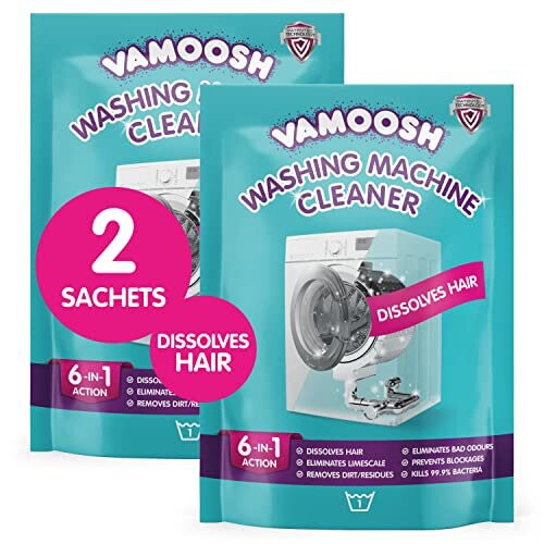 Vamoosh 6in1 Washing Machine Cleaner, Dissolves Hair, Eliminates Bad Odours, Removes Limescale