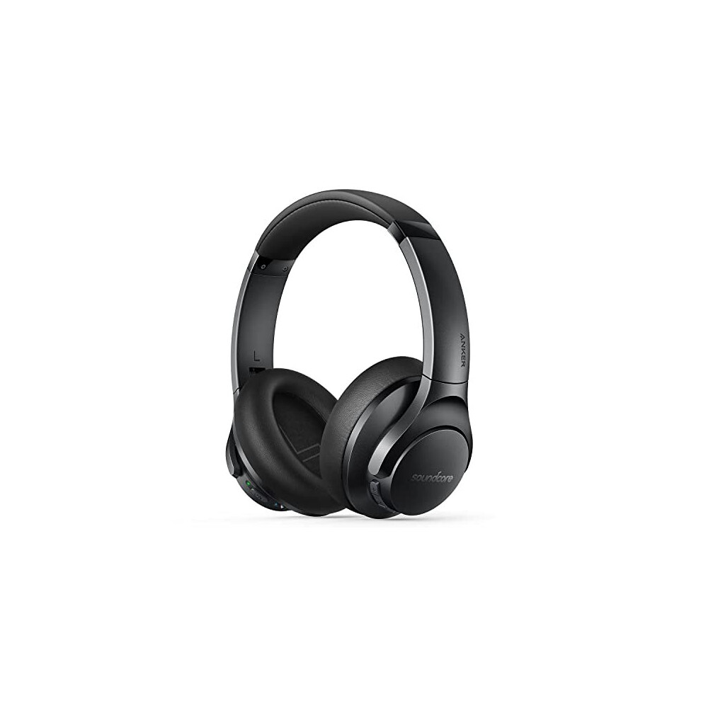 Soundcore by Anker Life Q20+ Active Noise Cancelling Headphones, 40H Playtime, Hi-Res Audio, Soundcore App, Connect to 2 Devices, Memory Foam Earcups,