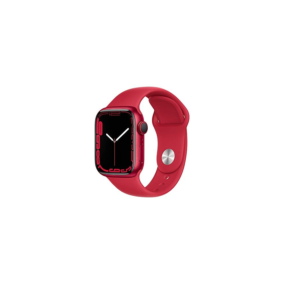 Apple Watch SeriesÂ 7 (GPS, 41mm) Smart watch - (PRODUCT)RED Aluminium Case with (PRODUCT)RED Sport Band - Regular.Â Fitness Tracker, Blood Oxygen &