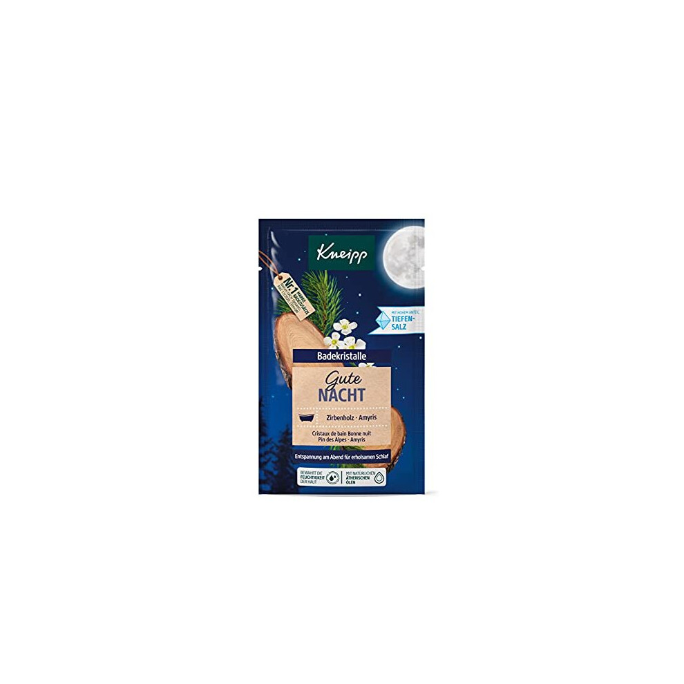 Kneipp Bath Crystals Gute Night - With Natural Deep Salt Of The Saline Luisenhall And Essential Oils Made Of Swiss Pine Wood And Amyris - For A