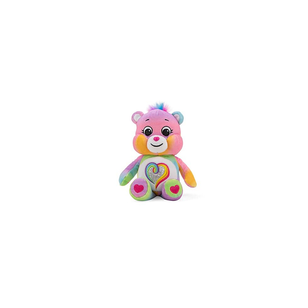 Care Bears Basic Fun 22489 Togetherness Bear, Glitter Bean Plush, 22 cm Collectable Cute Plush Toy, Soft Toys & Cuddly Toys for Children, Cute Teddies