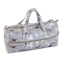 Hobby Gift Exclusive Knitting Bag, Grey Dogs