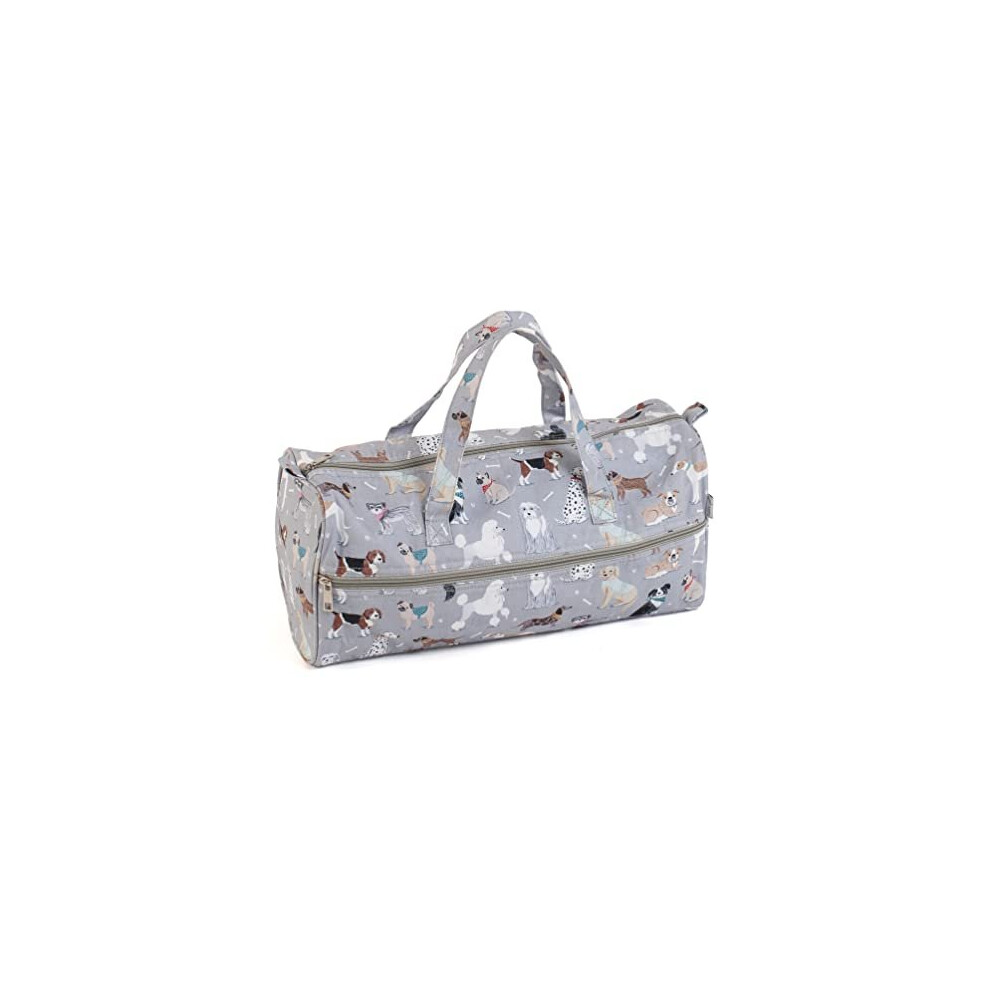 Hobby Gift Exclusive Knitting Bag, Grey Dogs