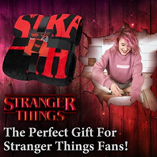 Stranger Things Plush Throw Blanket Pizza Van - hotsell Brand New w Tags!