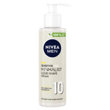 NIVEA MEN Sensitive Pro Menmalist Liquid Shave (200ml), Shaving Foam with 10 Essential Ingredients for a Groomed Look & Comfortable Skin,