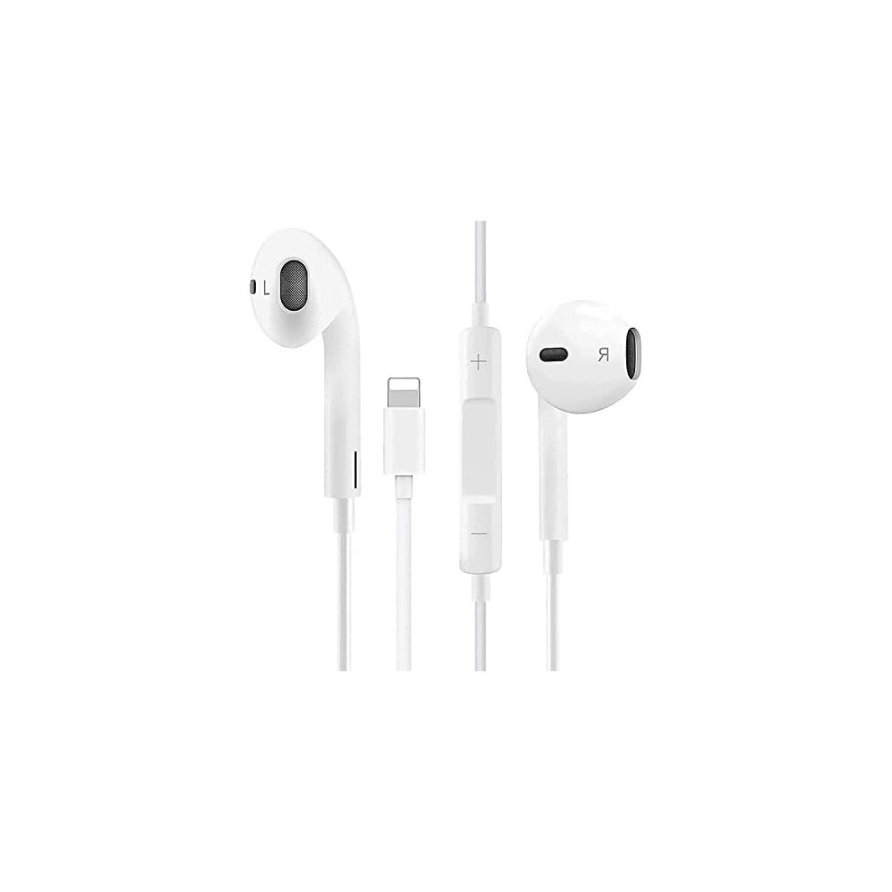 In-Ear headphones for iPhone 11,HiFi Stereo noise-canceling wired headphones with built-in microphone and volume control,compatible with iPhone