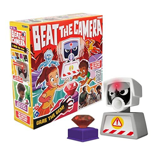 TOMY Games T73271 Beat the Camera, Interactive Game for 1+ Player, Board Game for Families and Kids Ages 3+, Multicoloured