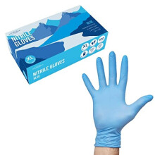 JFA Medical Extra Large XL Size Disposable Powder Free Blue Nitrile Gloves - Box of 100