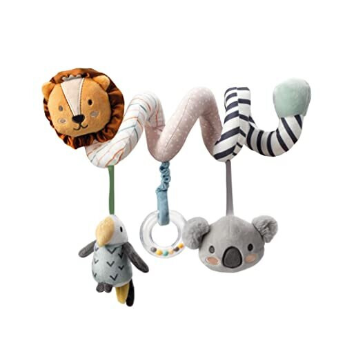 Nuby Nuby Animal Adventures Activity Spiral – Interactive Pram Toy with Sensory Toys | Suitable from Birth