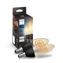 Lampadina connessa - PHILIPS HUE - Hue White Ambiance - 2 pezzi - E14 - Vintage fiamma