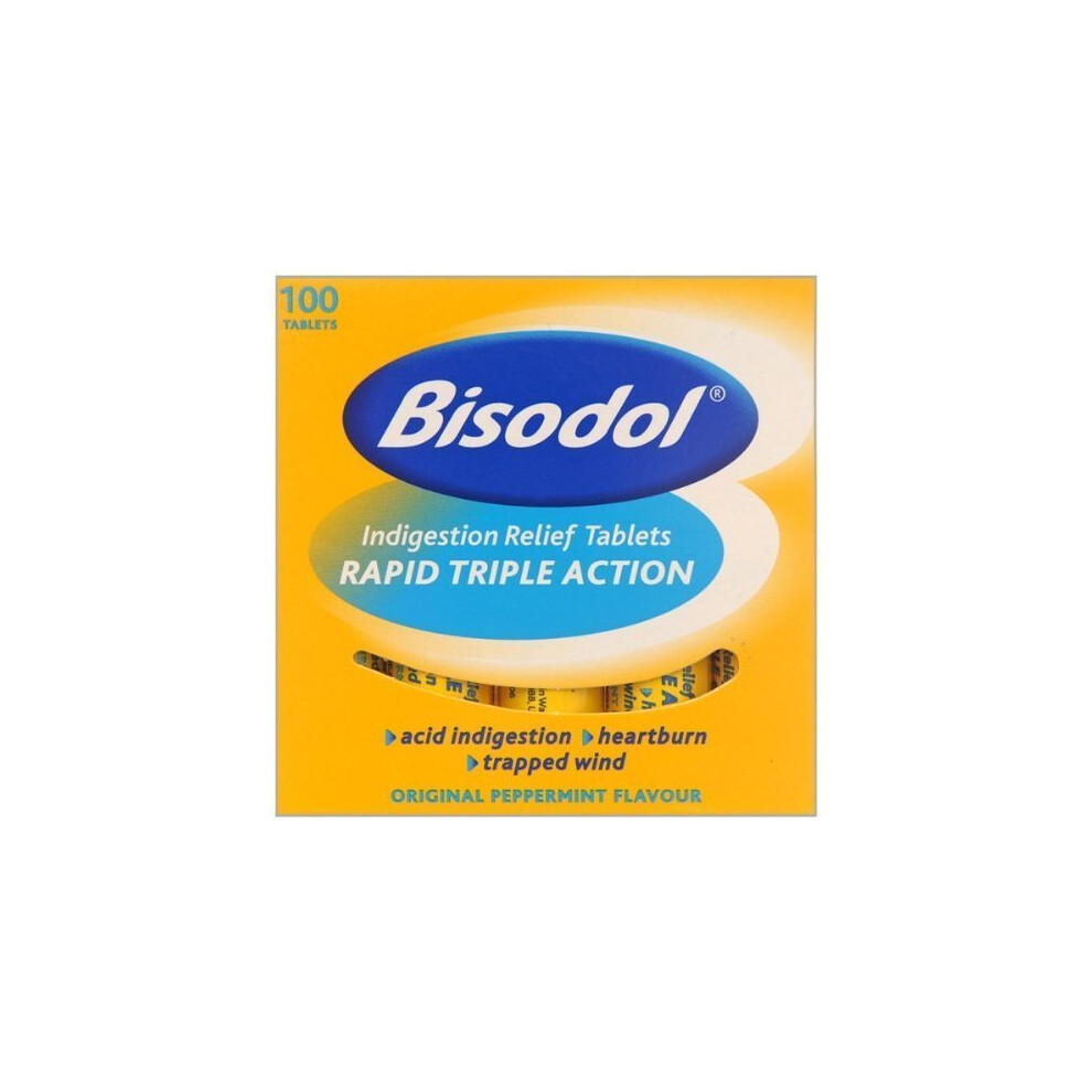 Bisodol Triple Action 100 Indigestion Relief Tablets-image-OPC-PB8R677-NEW