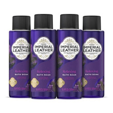 Imperial Leather Relaxing Bath Soak - Rich & Creamy Bubble Bath, Lavender & Wild Iris Fragrance - Gentle Skin Care Bulk Buy (4 X 500ml), White
