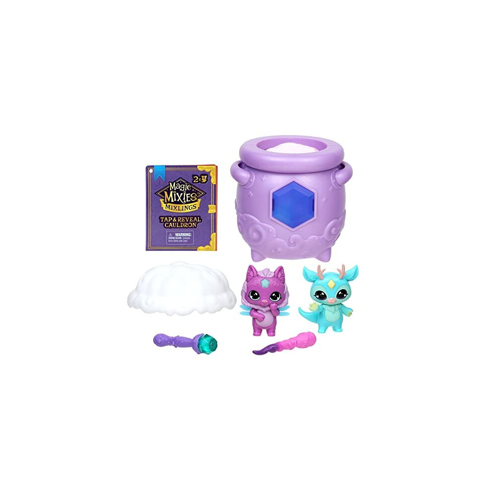 Magic Mixies - Mixlings 14820 Tap & Reveal 2 Pack, Wand Magic Power and Surprise Reveal on Cauldron, for Kids Aged 5 and Up (Styles May Vary), 3.79 x