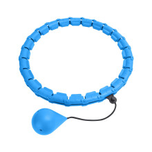 (Blue) 24 Knots Fitness Smart Hula Hoop Detachable Hoops