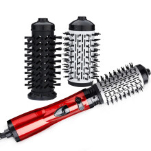(EU Plug) Hot Air Brush Electric Hair Curler 2 In 1 Adjustable Hair Dryer With 2 Heads
