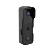 (Black) Smart Video Doorbell Hd 1080p Security Camera Wifi Intercom Ring Bell Waterproof Monitor