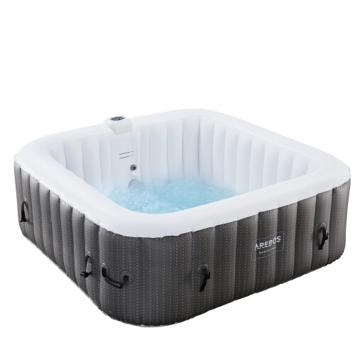 AREBOS Barcelona Whirlpool Inflatable Indoor & Outdoor 6 People 130 ...