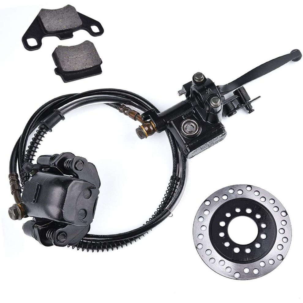 Brake Master Cylinder Caliper Assembly With Disc Brake Rotor Replacement For Roketa Kazuma Taotao Sunl Jetmoto Bms Baja Coolster 50Cc 70Cc 749789570129