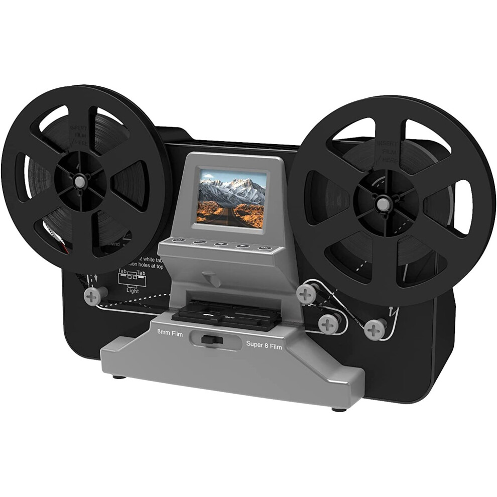 Eyesen 8mm and Super 8 Film Reel Converter Scanner,Convert Film to Digital Video,Comes with 2.4" LCD,Grey(Convert 3 inch and 5 inch Film ..
