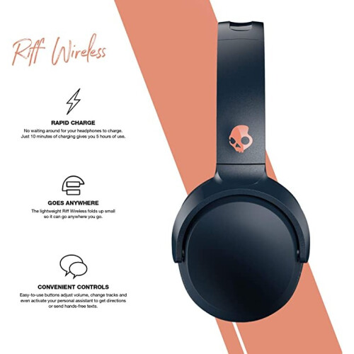 Skullcandy SKULLCANDY Riff Blue Wireless Bluetooth Headphones 2