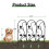 (Black) 5pcs Garden Iron Fence Rustproof Dog Barrier 3