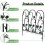 (Black) 5pcs Garden Iron Fence Rustproof Dog Barrier 5