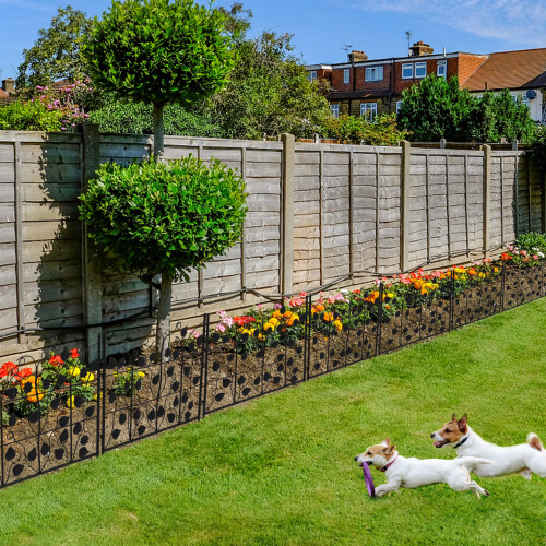 5Pack rostfreie Gartenzaun dekorative Hund Barriere Grenze 2