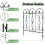 5Pack Rustproof Garden Fence Decorative Dog Barrier Border 7