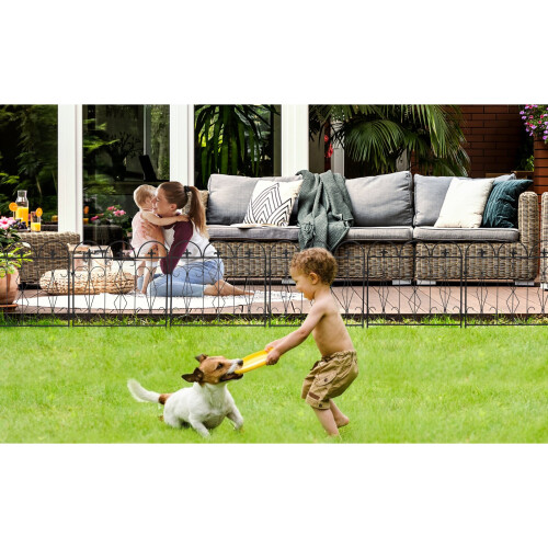 5Pack Rustproof Garden Fence Decorative Dog Barrier Border 2