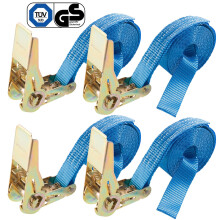 AREBOS tensioning belt | hard belt | lashing belt | ratchet tensioning belt | one-piece 4m 800daN | 4-pack