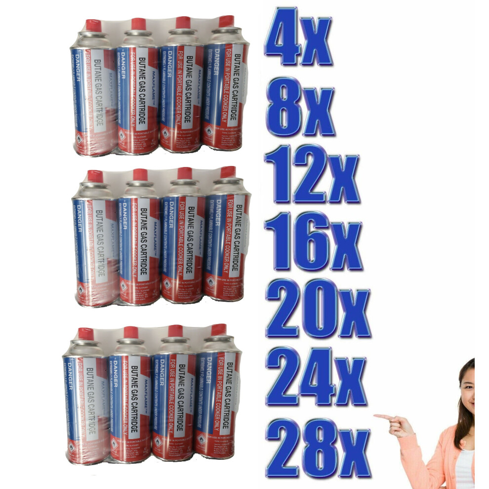 (4 Gas Can) Portable Butane Gas Bottles Canisters Stoves