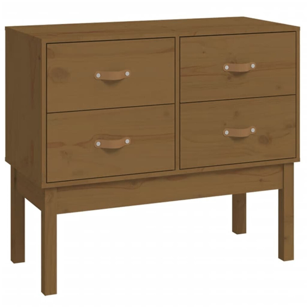 Vidaxl (Honey Brown) Solid Wood Pine Console Cabinet Home Sideboard Highboard Multi Colours