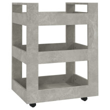 vidaXL Küchenrollwagen Schwarz 60x45x80 cm Ingenieurholz