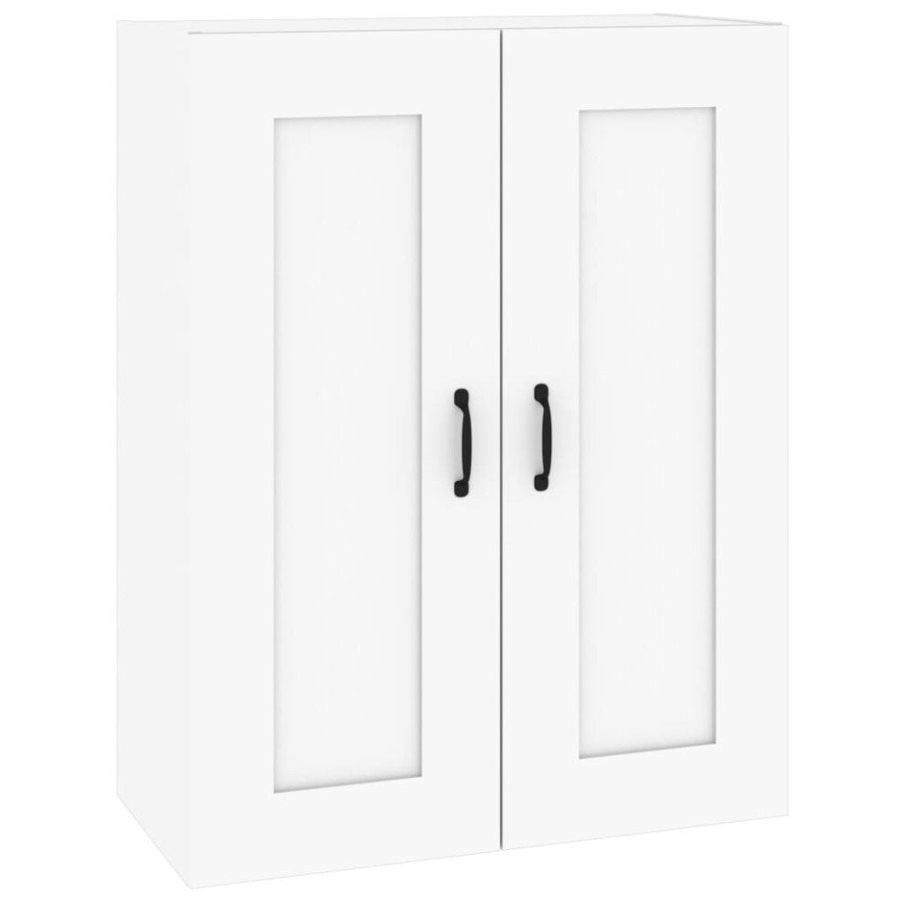 Vidaxl (White) Hanging Wall Cabinet Storage Cabinet Wall Cupboard Floating Cabinet White
