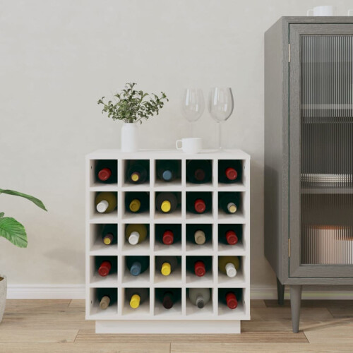 VidaXL (White) vidaXL Solid Wood Pine Wine Cabinet Alcohol Cabinet Cupboard Multi Colours 2