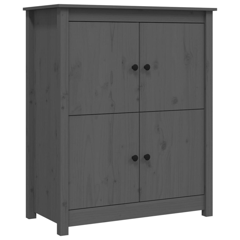 (Grey) vidaXL Solid Wood Pine Sideboard Side Cabinet Home Organiser Multi Colours